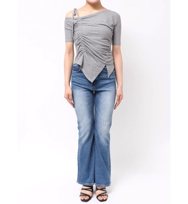 dazzlin「ワンショルギャザーカットトップス」|Tシャツ・カットソー|