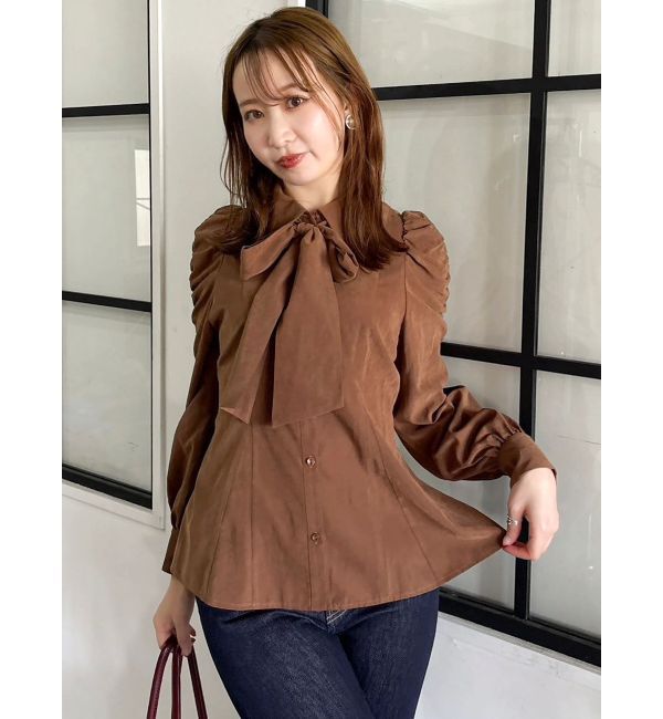 dazzlin「2WAYボウタイペプラムブラウス」|シャツ・ブラウス|