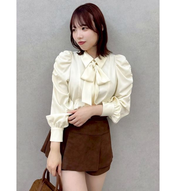 dazzlin「2WAYボウタイペプラムブラウス」|シャツ・ブラウス|