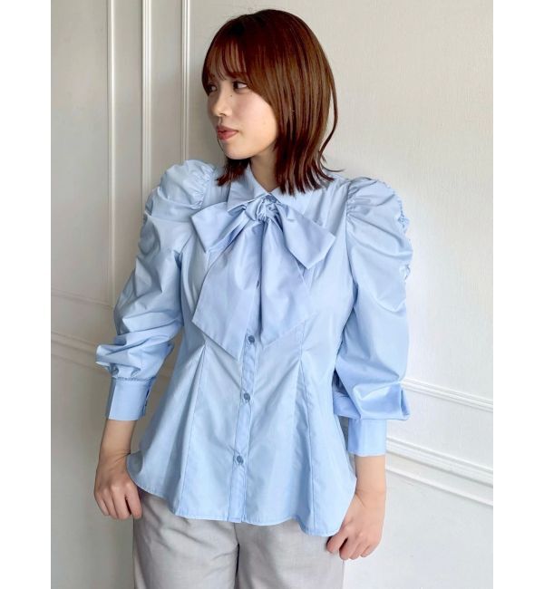 dazzlin「2WAYボウタイペプラムブラウス」|シャツ・ブラウス|