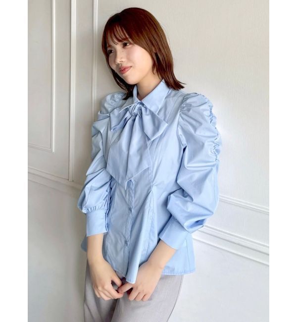 dazzlin「2WAYボウタイペプラムブラウス」|シャツ・ブラウス|