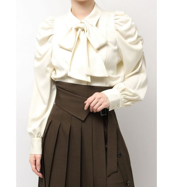 dazzlin「2WAYボウタイペプラムブラウス」|シャツ・ブラウス|