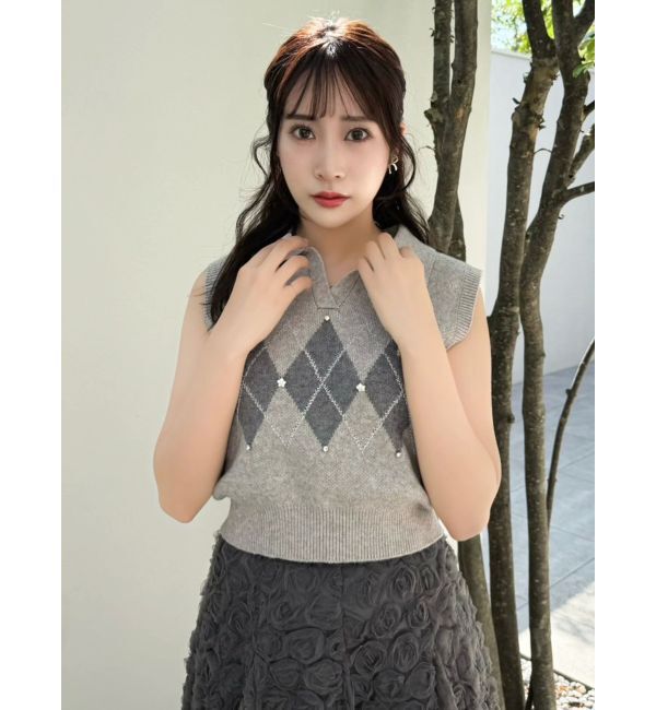 dazzlin「アーガイルニットトップス」|ニット・セーター|