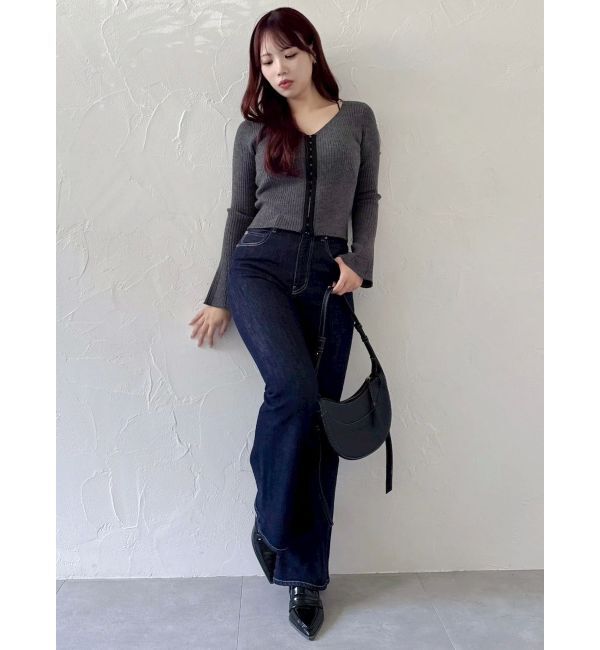 dazzlin「フロントホックニットカーディガン」|カーディガン|
