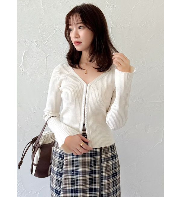 dazzlin「フロントホックニットカーディガン」|カーディガン|