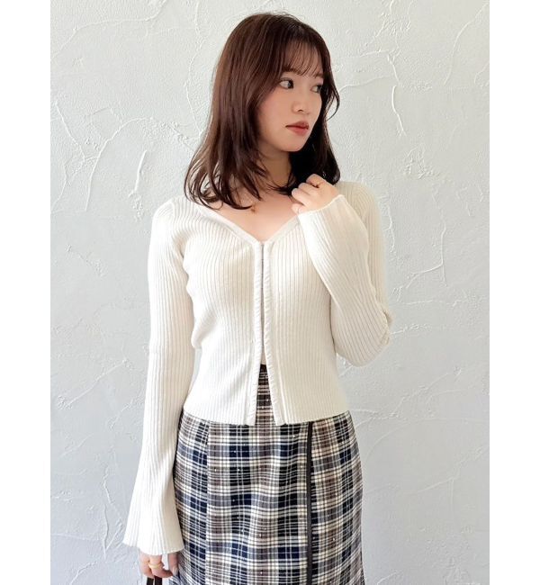 dazzlin「フロントホックニットカーディガン」|カーディガン|