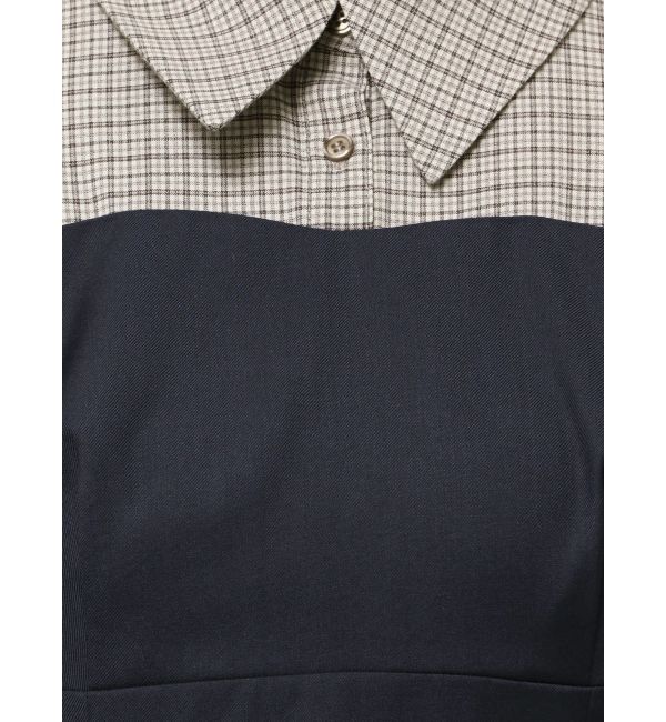 dazzlin「長袖レイヤードシャツミニワンピース」|ワンピース|