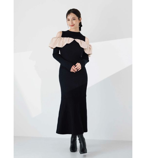 dazzlin「ドッキングバルーンネックニットワンピース」|ワンピース|