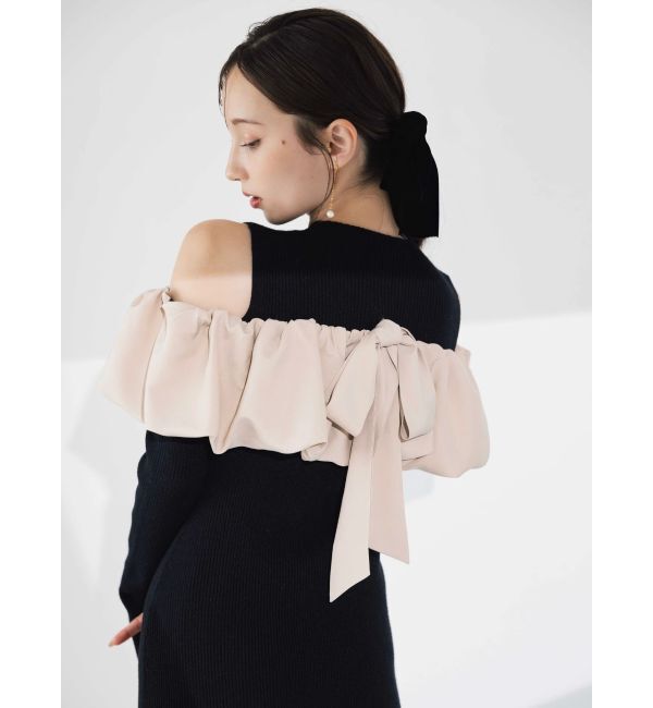 dazzlin「ドッキングバルーンネックニットワンピース」|ワンピース|