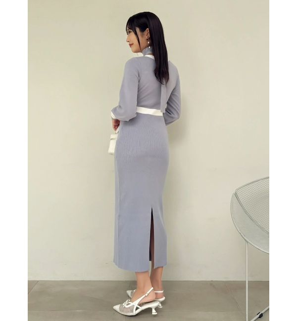 dazzlin「バイカラーニットワンピース」|ワンピース|