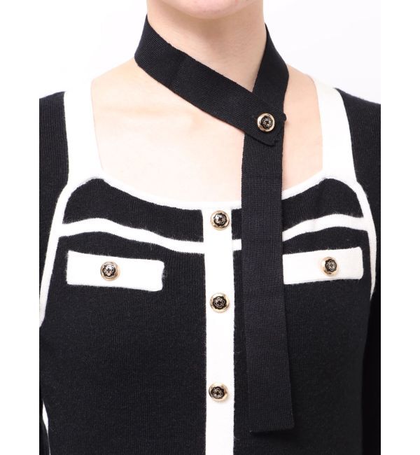 dazzlin「バイカラーニットワンピース」|ワンピース|