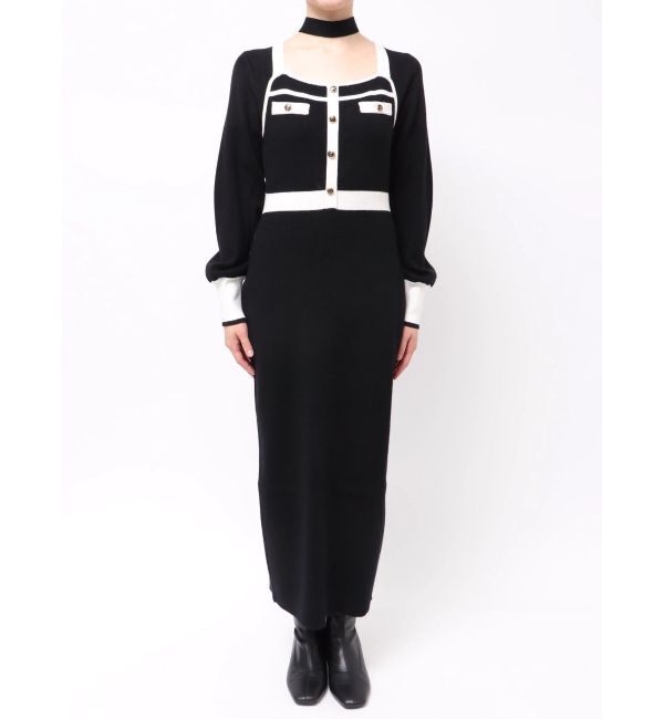 dazzlin「バイカラーニットワンピース」|ワンピース|