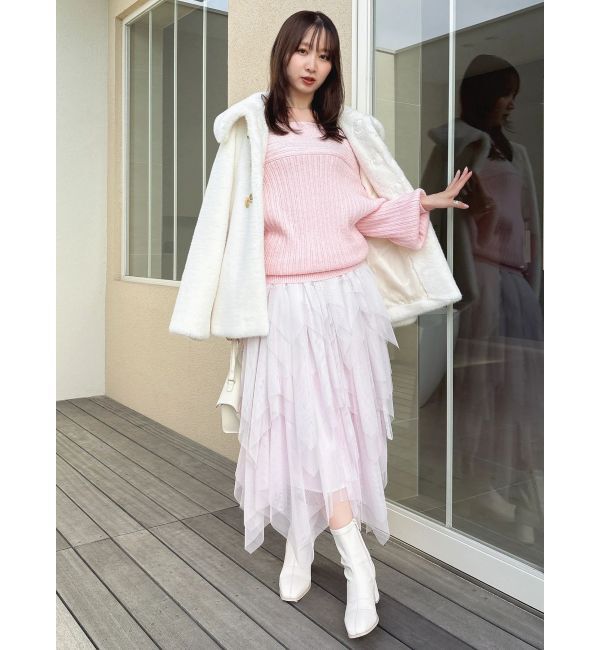 dazzlin「ヘムティアードチュールスカート」|スカート|