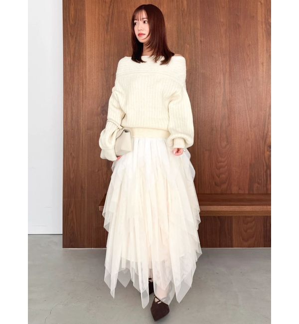 dazzlin「ヘムティアードチュールスカート」|スカート|