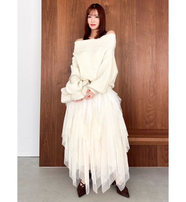 dazzlin「ヘムティアードチュールスカート」|スカート|