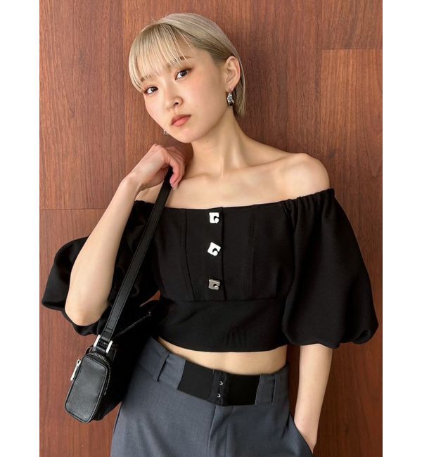 EMODA「ボックスEボタントップ」|シャツ・ブラウス|