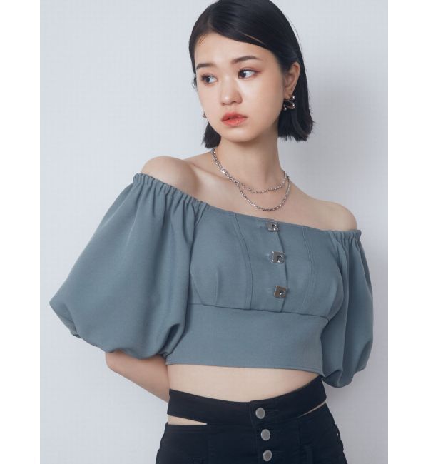 EMODA「ボックスEボタントップ」|シャツ・ブラウス|