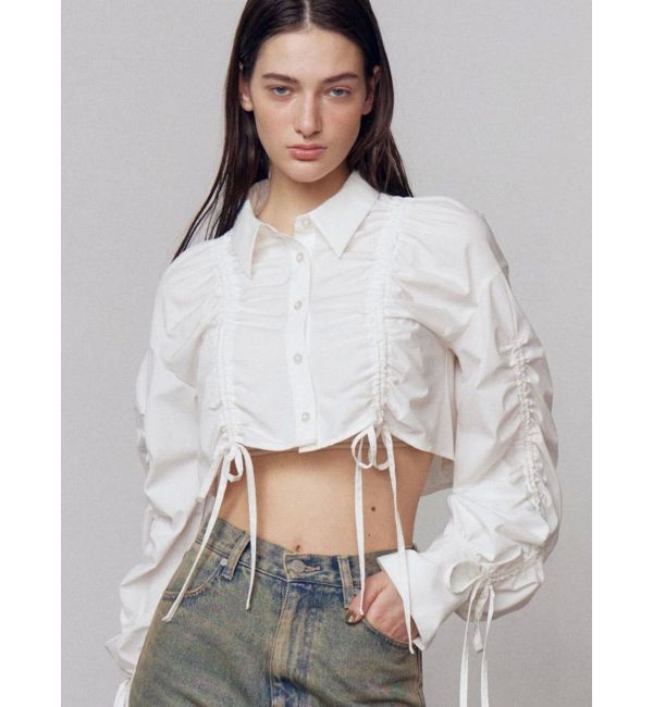 EMODA「ストリングリボンショートシャツ」|シャツ・ブラウス|