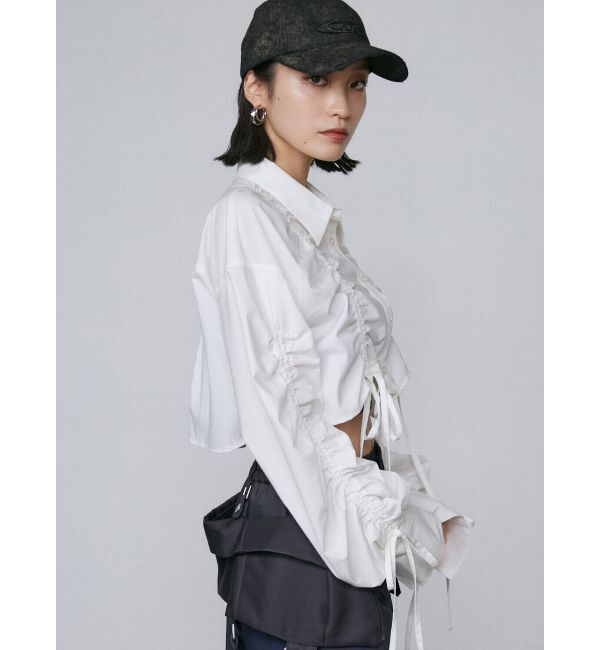 EMODA「ストリングリボンショートシャツ」|シャツ・ブラウス|