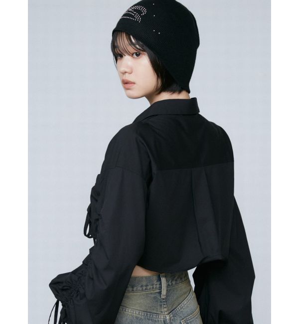 EMODA「ストリングリボンショートシャツ」|シャツ・ブラウス|