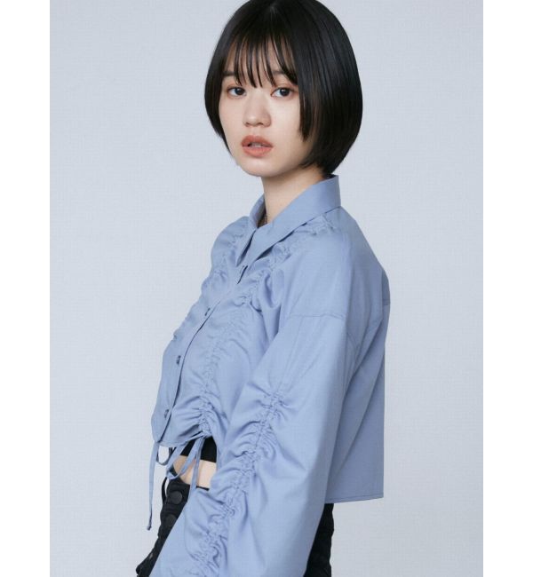 EMODA「ストリングリボンショートシャツ」|シャツ・ブラウス|