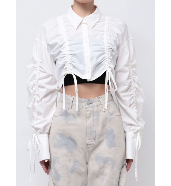 EMODA「ストリングリボンショートシャツ」|シャツ・ブラウス|