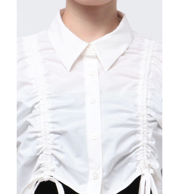 EMODA「ストリングリボンショートシャツ」|シャツ・ブラウス|