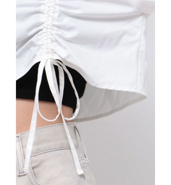 EMODA「ストリングリボンショートシャツ」|シャツ・ブラウス|