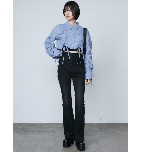 EMODA「ストリングリボンショートシャツ」|シャツ・ブラウス|