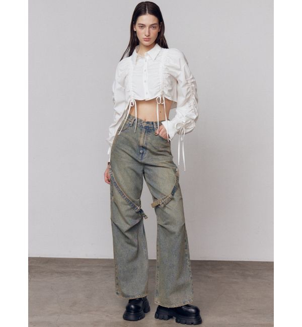 EMODA「ストリングリボンショートシャツ」|シャツ・ブラウス|