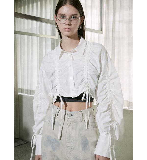 EMODA「ストリングリボンショートシャツ」|シャツ・ブラウス|