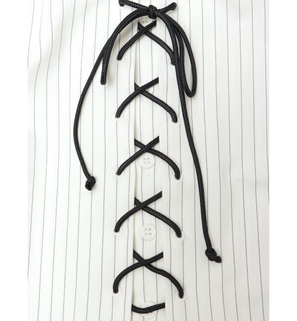 EMODA「レースアップショートシャツ」|シャツ・ブラウス|