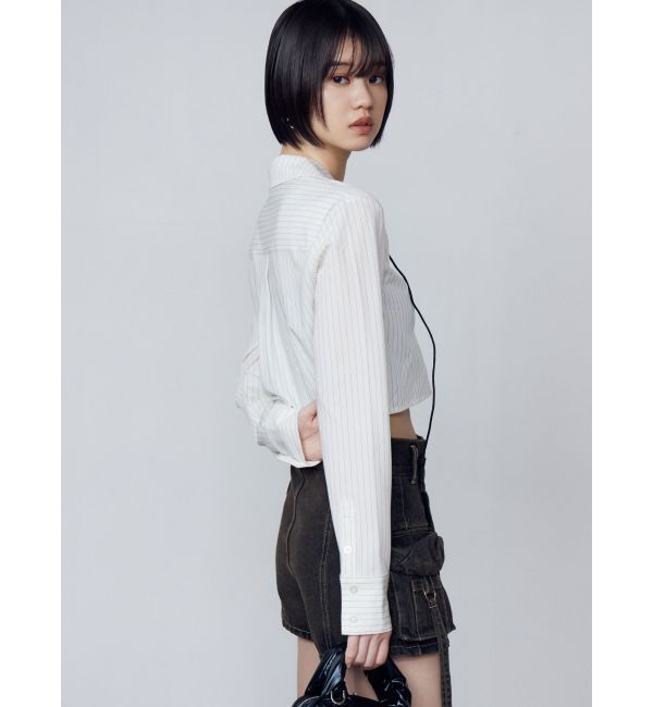 EMODA「レースアップショートシャツ」|シャツ・ブラウス|