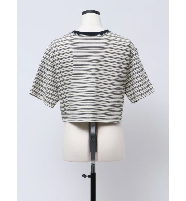 EMODA「【VEQUM】HIGH GAUGE BORDER SHORT T SHIRT」|Tシャツ・カットソー|