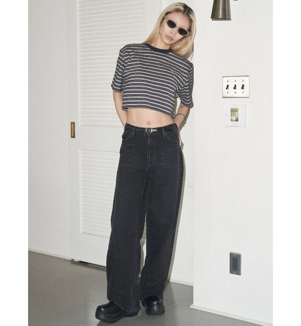 EMODA「【VEQUM】HIGH GAUGE BORDER SHORT T SHIRT」|Tシャツ・カットソー|