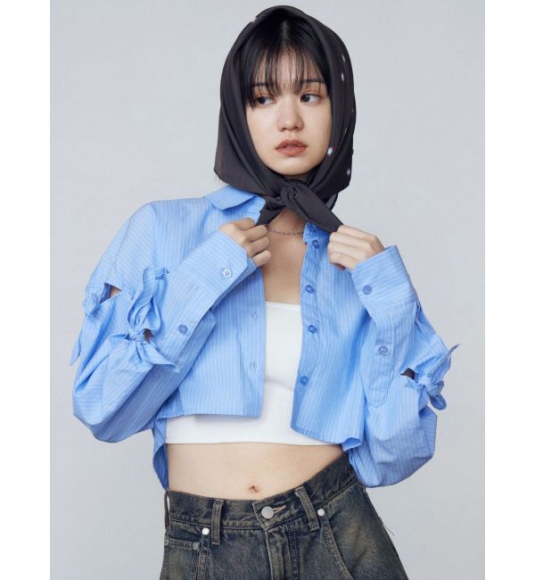 EMODA「ノットスリーブオーバーシャツ」|シャツ・ブラウス|