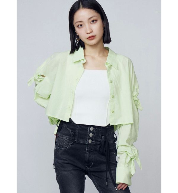 EMODA「ノットスリーブオーバーシャツ」|シャツ・ブラウス|