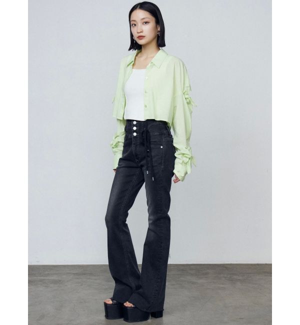 EMODA「ノットスリーブオーバーシャツ」|シャツ・ブラウス|