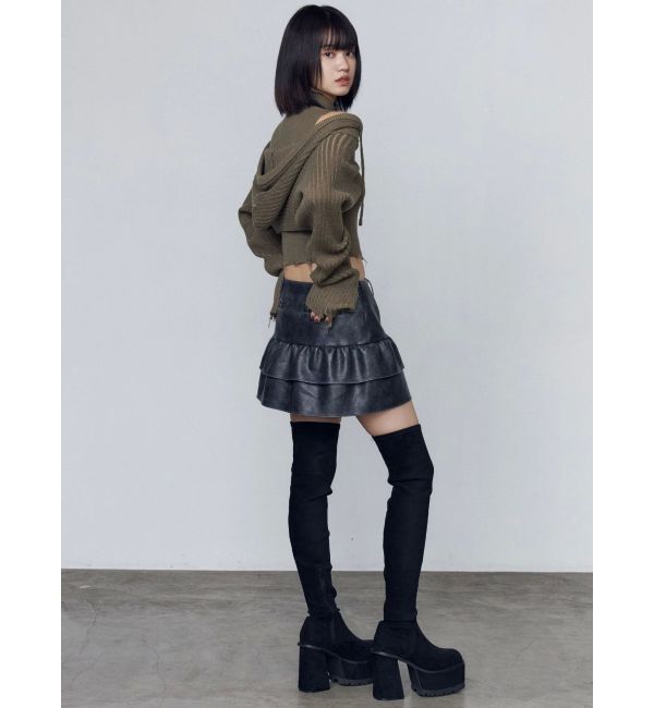 EMODA「ティアードフリルミニスカート」|スカート|