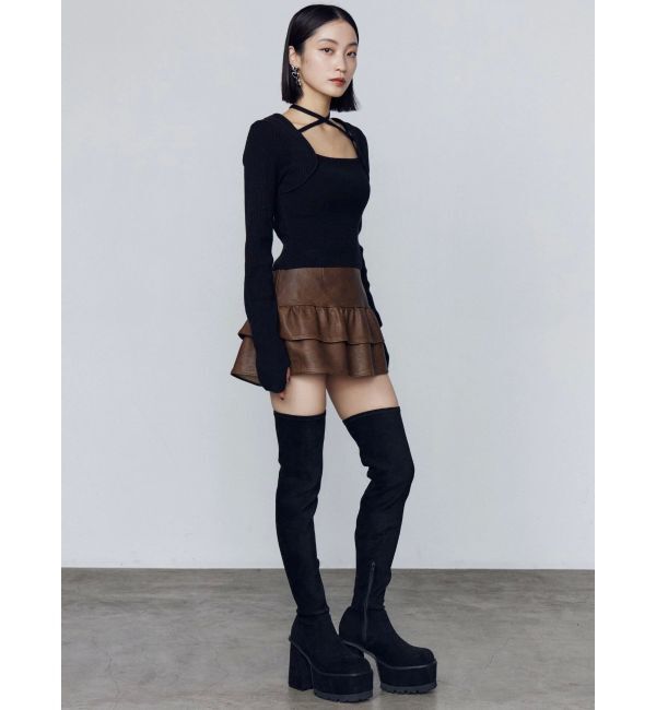 EMODA「ティアードフリルミニスカート」|スカート|