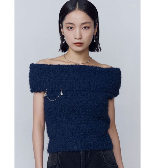 EMODA「カールシャギーパールニットタンクトップ」|ニット・セーター|