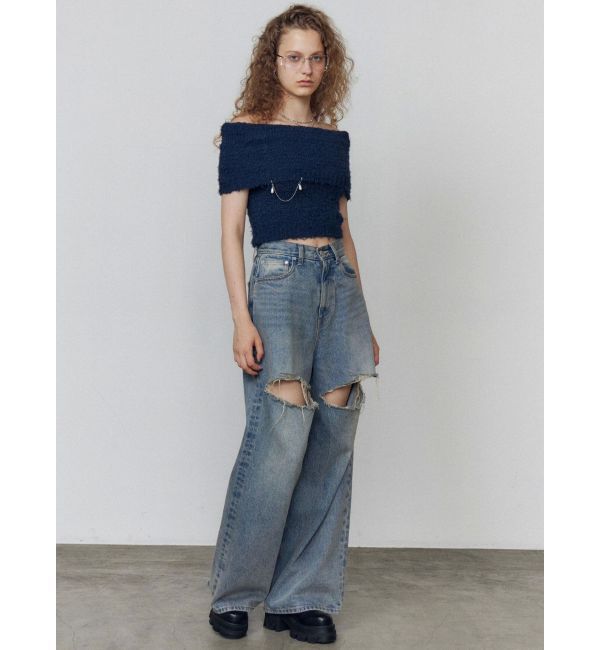 EMODA「カールシャギーパールニットタンクトップ」|ニット・セーター|