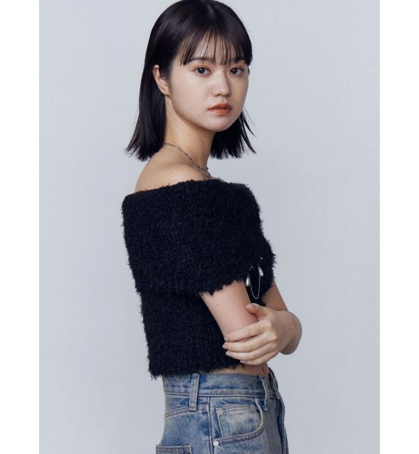 EMODA「カールシャギーパールニットタンクトップ」|ニット・セーター|