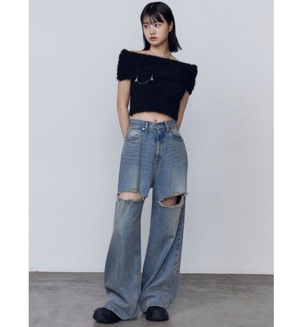 EMODA「カールシャギーパールニットタンクトップ」|ニット・セーター|