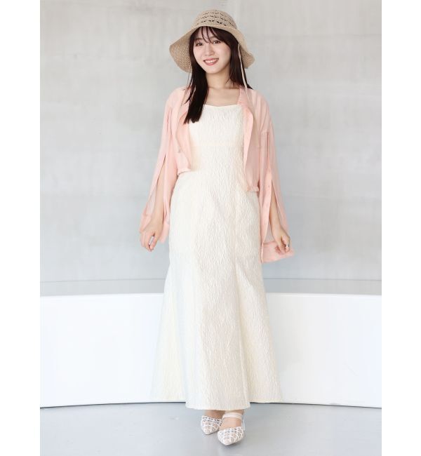 MERCURYDUO「スリットスリーブクロップドシャツ」|シャツ・ブラウス|