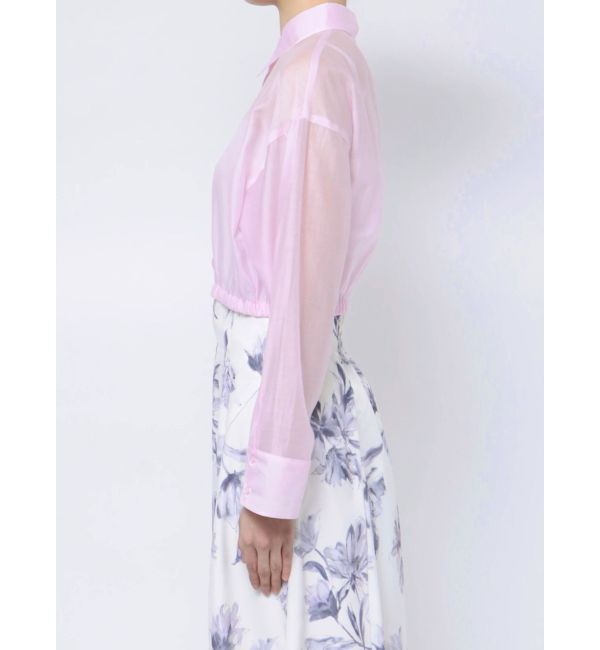 MERCURYDUO「スリットスリーブクロップドシャツ」|シャツ・ブラウス|