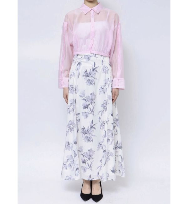 MERCURYDUO「スリットスリーブクロップドシャツ」|シャツ・ブラウス|