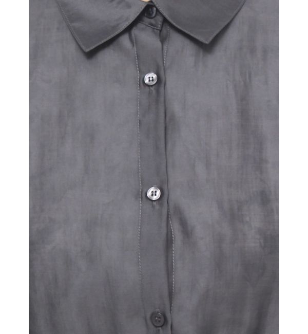 MERCURYDUO「スリットスリーブクロップドシャツ」|シャツ・ブラウス|