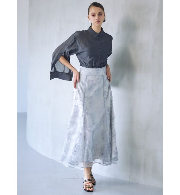 MERCURYDUO「スリットスリーブクロップドシャツ」|シャツ・ブラウス|