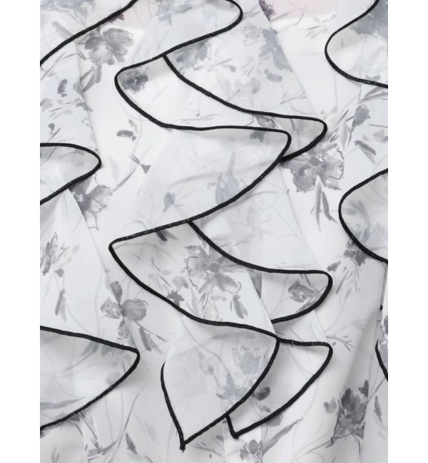 MERCURYDUO「配色メローラッフルブラウス」|シャツ・ブラウス|